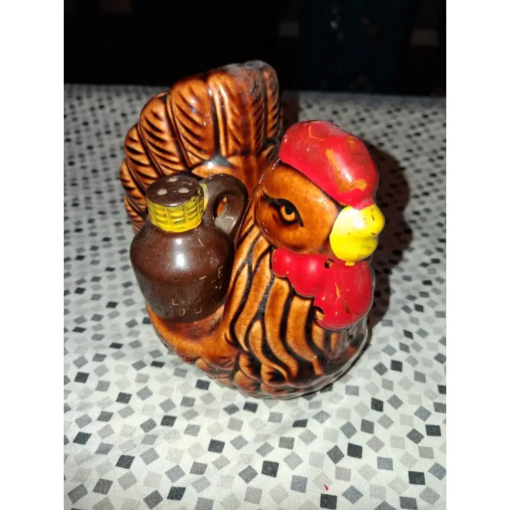 Chicken Napkin Holder With Places For Salt & Pepper Shakers